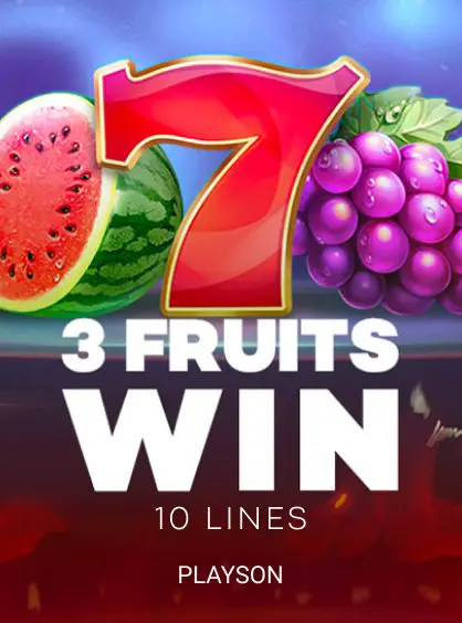 3 Fruits Win: 10 lines